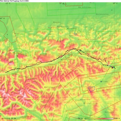 sis-at Tageswertung - Segelflug über 323 km von Timmersdorf mit einer Ka 6