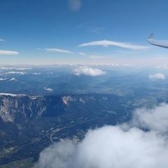 Flugwegposition um 08:35:48: Aufgenommen in der Nähe von 33018 Tarvis, Udine, Italien in 3990 Meter