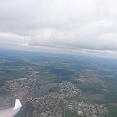 Flugwegposition um 13:40:35: Aufgenommen in der Nähe von Okres Jindřichův Hradec, Tschechien in 1536 Meter