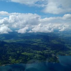 Flugwegposition um 13:45:59: Aufgenommen in der Nähe von Gemeinde Steinbach am Attersee, Österreich in 2070 Meter