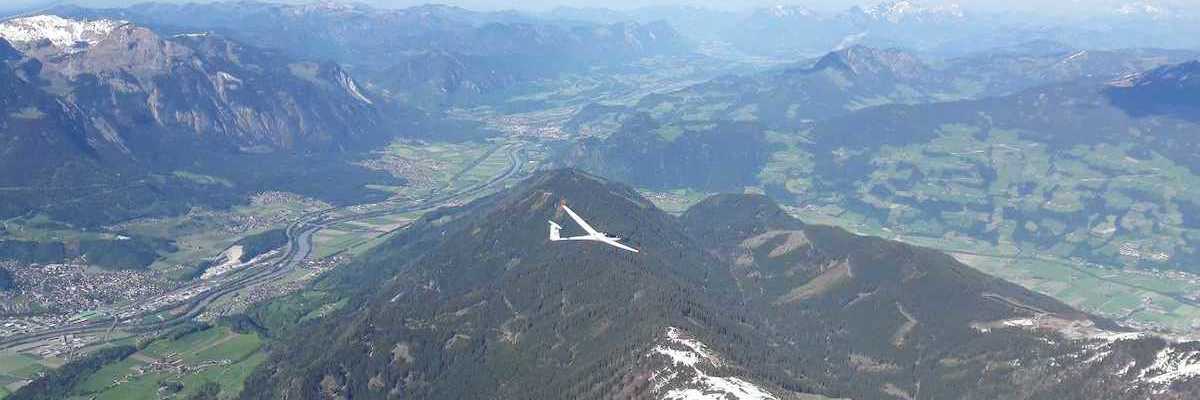 Flugwegposition um 14:26:01: Aufgenommen in der Nähe von Gemeinde Schwaz, Österreich in 2845 Meter