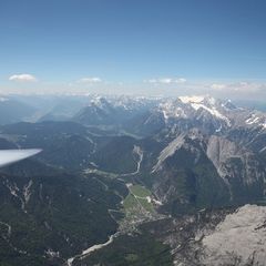 Flugwegposition um 11:03:49: Aufgenommen in der Nähe von Gemeinde Absam, Österreich in 2836 Meter