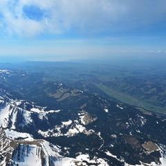 Flugwegposition um 13:12:32: Aufgenommen in der Nähe von Oberallgäu, Deutschland in 2736 Meter