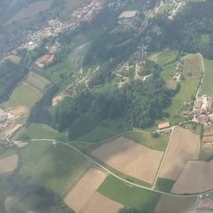 Flugwegposition um 11:46:45: Aufgenommen in der Nähe von Freyung-Grafenau, Deutschland in 1787 Meter