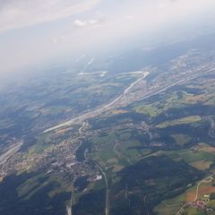 Verortung via Georeferenzierung der Kamera: Aufgenommen in der Nähe von Passau, Deutschland in 2100 Meter