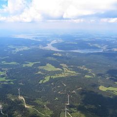 Flugwegposition um 12:45:30: Aufgenommen in der Nähe von Gemeinde St. Stefan am Walde, Österreich in 1968 Meter