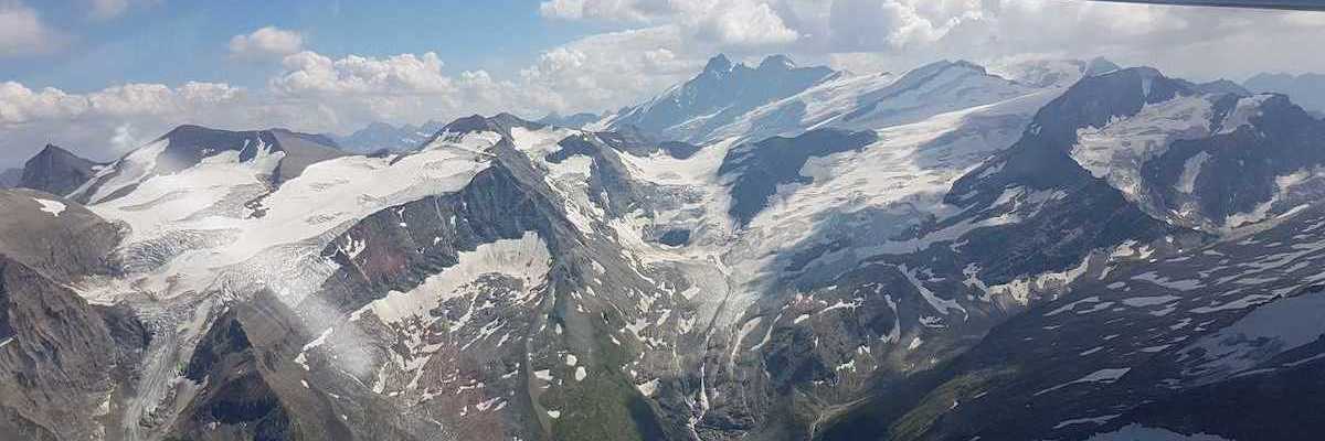 Flugwegposition um 13:30:23: Aufgenommen in der Nähe von Gemeinde Kaprun, Kaprun, Österreich in 3232 Meter