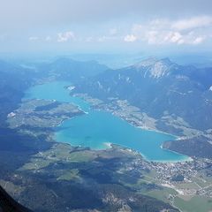 Flugwegposition um 11:44:59: Aufgenommen in der Nähe von Gemeinde Strobl, Strobl, Österreich in 2442 Meter