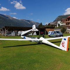 Flugwegposition um 09:27:06: Aufgenommen in der Nähe von Gemeinde Schmirn, 6154, Österreich in 3889 Meter