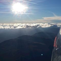 Flugwegposition um 14:29:25: Aufgenommen in der Nähe von Gemeinde Ternitz, Österreich in 2276 Meter