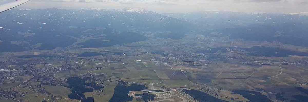 Flugwegposition um 10:38:36: Aufgenommen in der Nähe von Gemeinde Seckau, Österreich in 2108 Meter