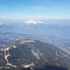 Flugwegposition um 12:10:43: Aufgenommen in der Nähe von Gemeinde Trattenbach, 2881 Trattenbach, Österreich in 2046 Meter