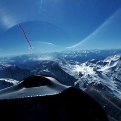 Flugwegposition um 14:53:34: Aufgenommen in der Nähe von Gemeinde Tux, Österreich in 2927 Meter