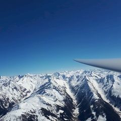 Flugwegposition um 13:23:04: Aufgenommen in der Nähe von Gemeinde Gerlos, 6281 Gerlos, Österreich in 3106 Meter