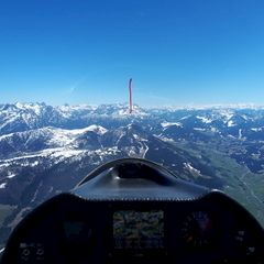 Flugwegposition um 10:54:02: Aufgenommen in der Nähe von Gemeinde St. Johann in Tirol, St. Johann in Tirol, Österreich in 2217 Meter