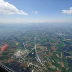 Verortung via Georeferenzierung der Kamera: Aufgenommen in der Nähe von Gemeinde Steinerkirchen an der Traun, Österreich in 2100 Meter