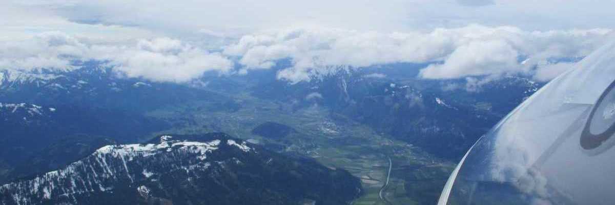 Flugwegposition um 12:42:53: Aufgenommen in der Nähe von Gemeinde Liezen, Liezen, Österreich in 2840 Meter