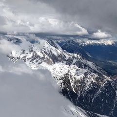 Flugwegposition um 13:57:46: Aufgenommen in der Nähe von Gemeinde Nassereith, Österreich in 2973 Meter