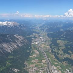 Flugwegposition um 13:24:39: Aufgenommen in der Nähe von Gemeinde Schwaz, Schwaz, Österreich in 2864 Meter