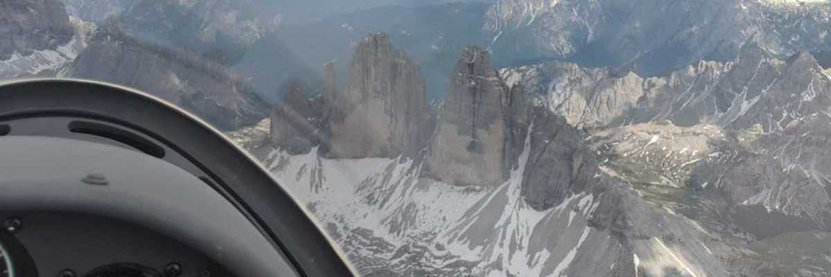 Flugwegposition um 14:54:00: Aufgenommen in der Nähe von 39034 Toblach, Südtirol, Italien in 3207 Meter