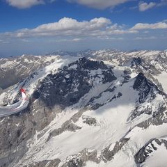 Flugwegposition um 15:43:08: Aufgenommen in der Nähe von 39029 Stilfs, Südtirol, Italien in 3908 Meter