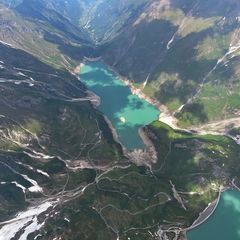 Flugwegposition um 12:42:56: Aufgenommen in der Nähe von Gemeinde Kaprun, Kaprun, Österreich in 3262 Meter
