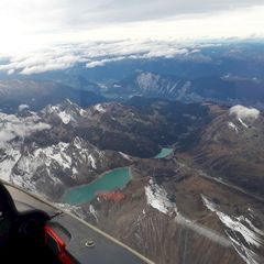 Flugwegposition um 11:58:32: Aufgenommen in der Nähe von Gemeinde St. Sigmund im Sellrain, Österreich in 4941 Meter