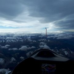 Flugwegposition um 11:58:39: Aufgenommen in der Nähe von Gemeinde St. Sigmund im Sellrain, Österreich in 4932 Meter