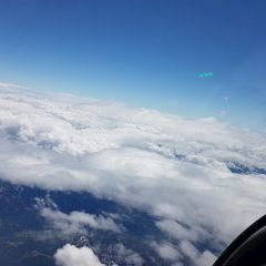Flugwegposition um 10:32:40: Aufgenommen in der Nähe von Gemeinde Scheffau am Tennengebirge, Österreich in 5973 Meter