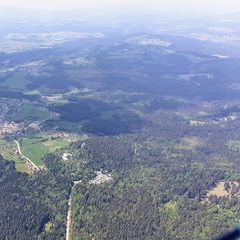 Flugwegposition um 10:46:01: Aufgenommen in der Nähe von Freyung-Grafenau, Deutschland in 1582 Meter