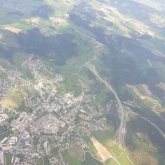 Flugwegposition um 13:45:35: Aufgenommen in der Nähe von Lasberg, Österreich in 2285 Meter