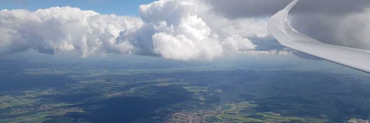 Flugwegposition um 12:47:58: Aufgenommen in der Nähe von Neu-Ulm, Deutschland in 1980 Meter