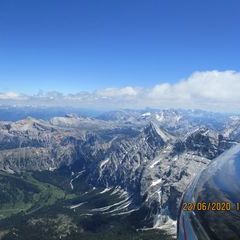 Flugwegposition um 10:36:27: Aufgenommen in der Nähe von 39030 Wengen, Südtirol, Italien in 3064 Meter