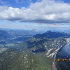 Flugwegposition um 15:34:49: Aufgenommen in der Nähe von Gemeinde Hermagor-Pressegger See, Österreich in 2361 Meter