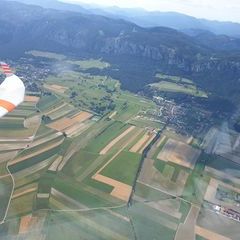 Flugwegposition um 14:19:52: Aufgenommen in der Nähe von Gemeinde Winzendorf-Muthmannsdorf, Österreich in 1247 Meter
