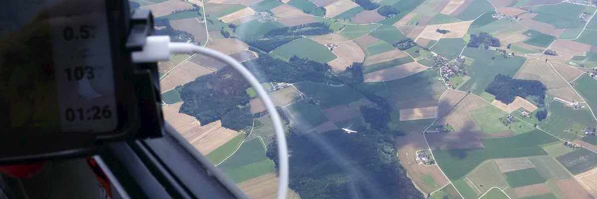 Flugwegposition um 12:38:57: Aufgenommen in der Nähe von Gemeinde Gurten, Gurten, Österreich in 1723 Meter