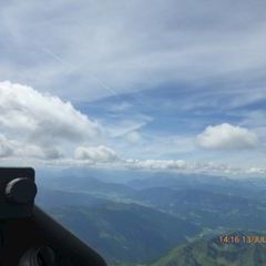 Flugwegposition um 12:16:21: Aufgenommen in der Nähe von Gemeinde Taxenbach, Taxenbach, Österreich in 2695 Meter