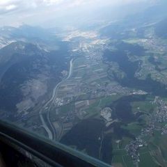 Flugwegposition um 15:08:43: Aufgenommen in der Nähe von Gemeinde Zirl, Zirl, Österreich in 2352 Meter