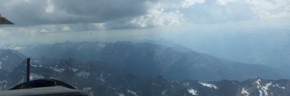 Flugwegposition um 13:42:27: Aufgenommen in der Nähe von Gemeinde St. Leonhard im Pitztal, 6481, Österreich in 3438 Meter
