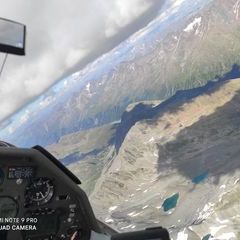 Flugwegposition um 14:38:20: Aufgenommen in der Nähe von Gemeinde Kaunertal, Österreich in 3855 Meter