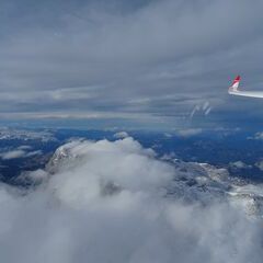 Flugwegposition um 12:30:16: Aufgenommen in der Nähe von Gemeinde Abtenau, Österreich in 4536 Meter