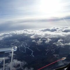 Flugwegposition um 12:30:19: Aufgenommen in der Nähe von Gemeinde Abtenau, Österreich in 4522 Meter