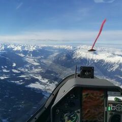 Flugwegposition um 11:08:18: Aufgenommen in der Nähe von Gemeinde Tulfes, Österreich in 3704 Meter
