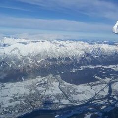 Flugwegposition um 11:09:26: Aufgenommen in der Nähe von Gemeinde Rinn, Rinn, Österreich in 3659 Meter