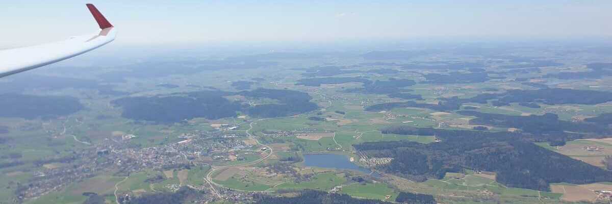 Flugwegposition um 11:20:10: Aufgenommen in der Nähe von Okres Domažlice, Tschechien in 1574 Meter