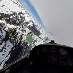 Flugwegposition um 12:45:36: Aufgenommen in der Nähe von Gemeinde Gashurn, Gaschurn, Österreich in 2965 Meter