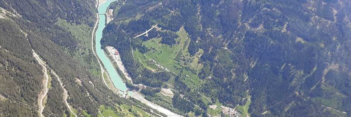 Flugwegposition um 12:11:16: Aufgenommen in der Nähe von Gemeinde Fließ, Fließ, Österreich in 2699 Meter
