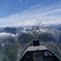 Flugwegposition um 10:18:21: Aufgenommen in der Nähe von Gemeinde Schmirn, 6154, Österreich in 3443 Meter