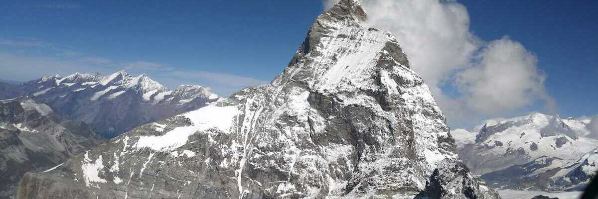 Verortung via Georeferenzierung der Kamera: Aufgenommen in der Nähe von Visp, Schweiz in 3670 Meter