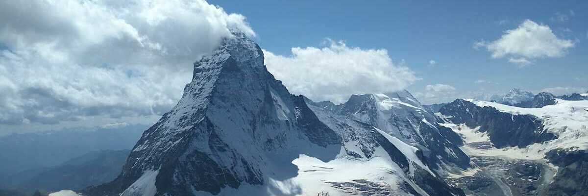 Verortung via Georeferenzierung der Kamera: Aufgenommen in der Nähe von Visp, Schweiz in 3900 Meter